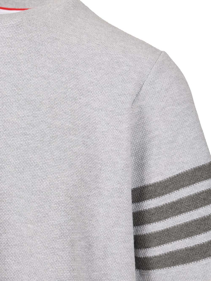 Thom Browne Short-Sleeved Cotton T-Shirt - Grey | 843155e0877cf312cb8d7ef2f002f70451f173ad