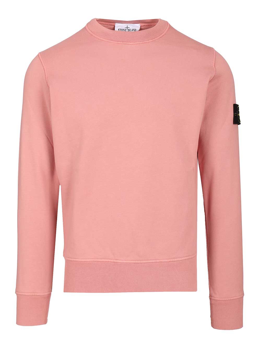 Stone Island Organic Cotton Sweatshirt Sweatshirts - Rose | 99178fedba56718fbd34516dbd6f4e3362458019