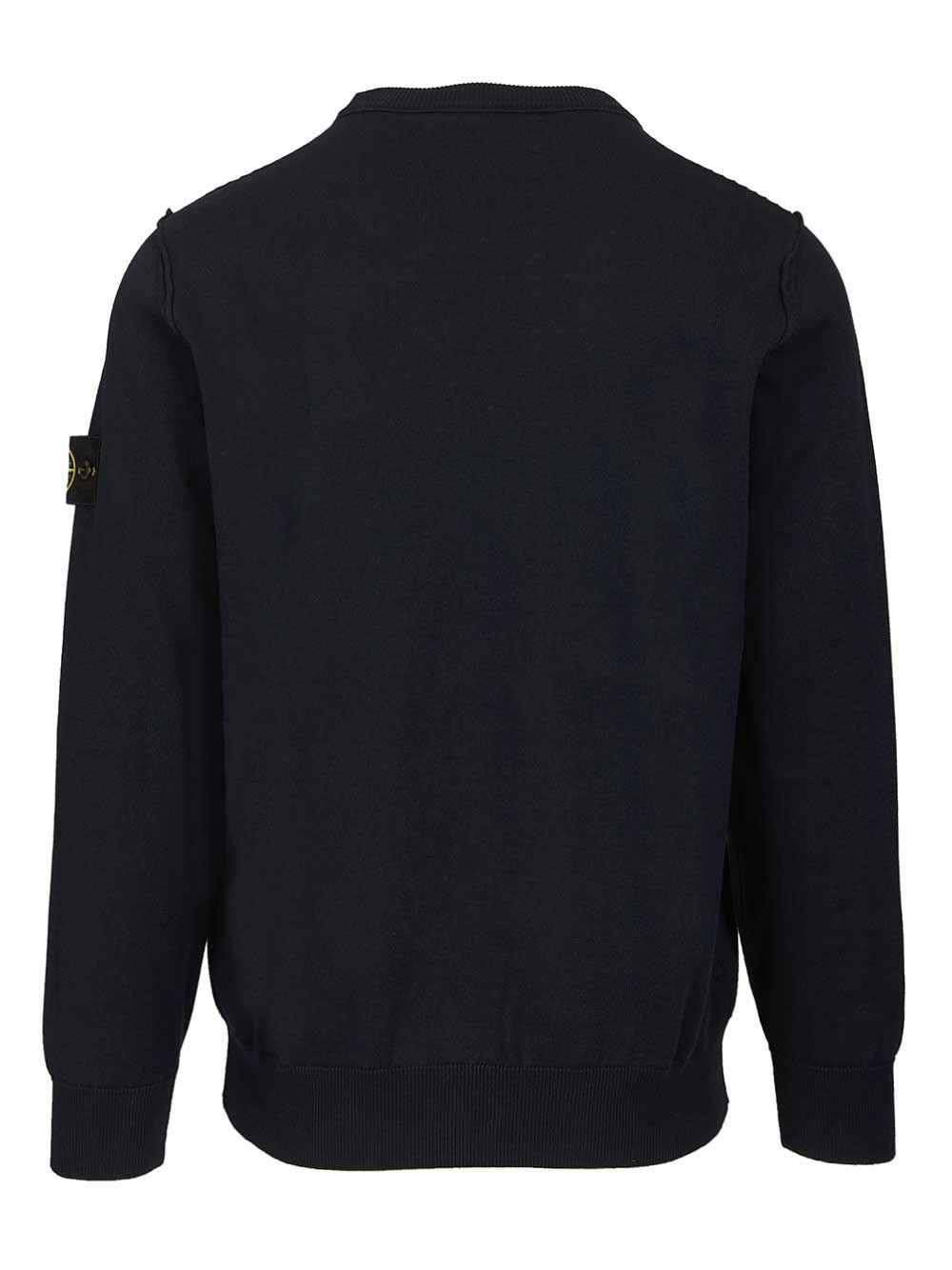 Stone Island Crew Neck Soft Organic Cotton Knitwear - Blu | 955ffaf2df63ab30a9928016cb4d827e3638bb91