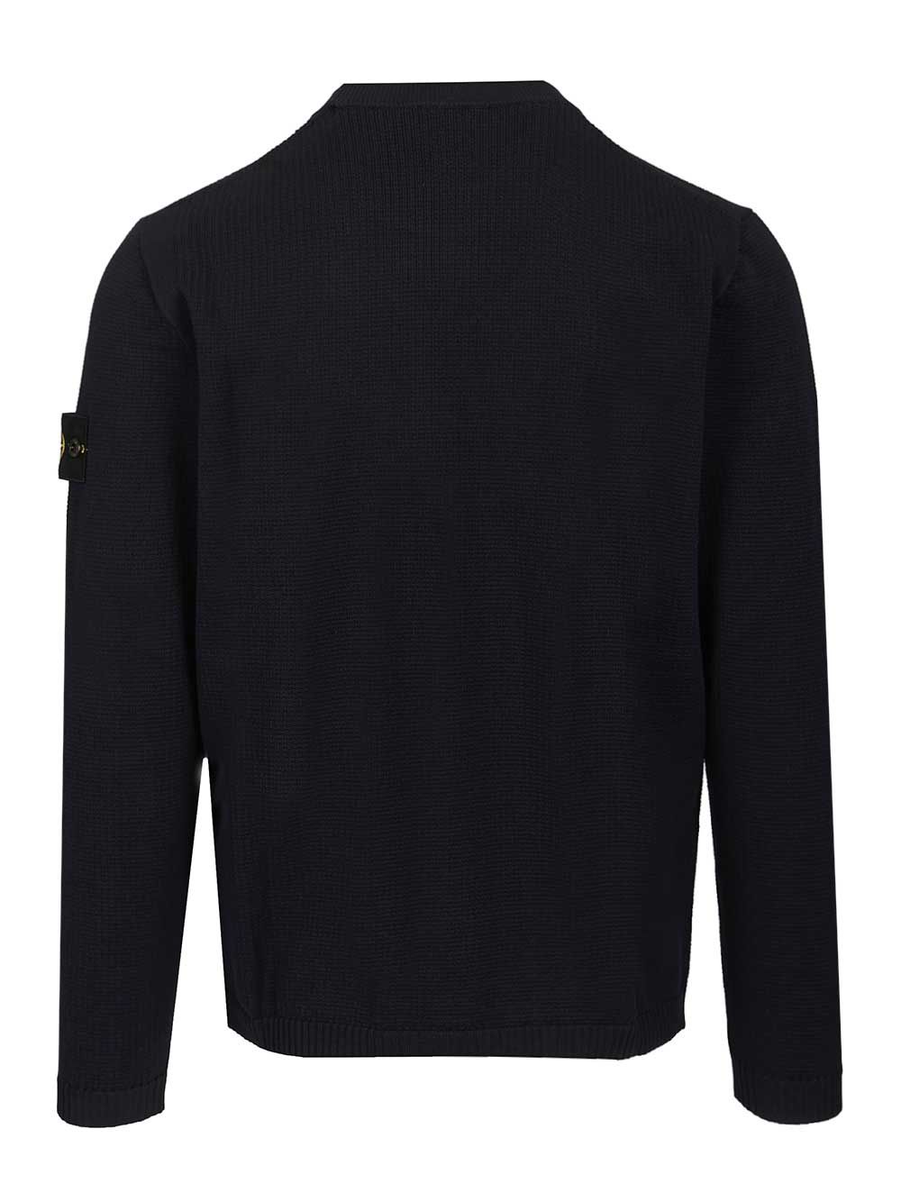 Stone Island Micro-Stitch Cotton Sweater Knitwear - Blu | 2ac9f861213008bdce757d84b8f207098583b30c