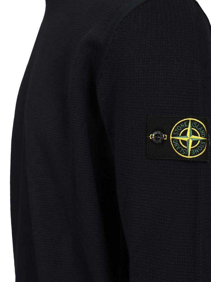 Stone Island Micro-Stitch Cotton Sweater Knitwear - Blu | 4b028548c82f32887b7cc593319d1ed20d8c8b67