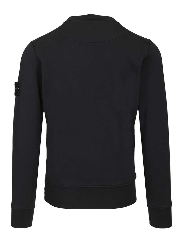 Stone Island Organic Cotton Sweatshirt Sweatshirts - Blu | b55c39bd68ba6c80683fda65b80d32c7b08fee98