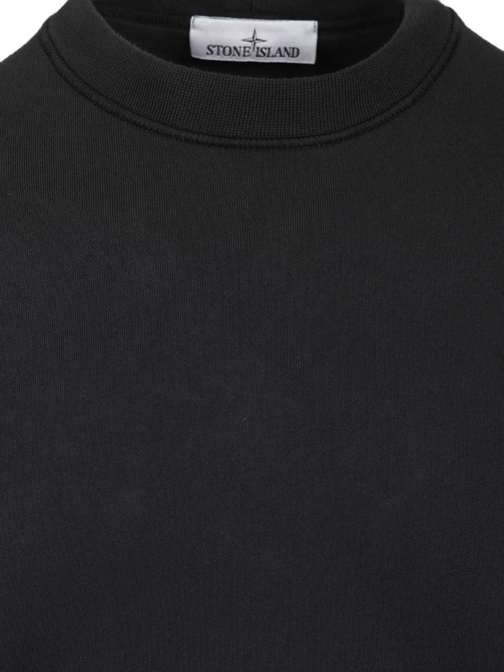 Stone Island Organic Cotton Sweatshirt Sweatshirts - Blu | 3cc9a3c63bed937cffe2dbe3afeefadeb198de0d