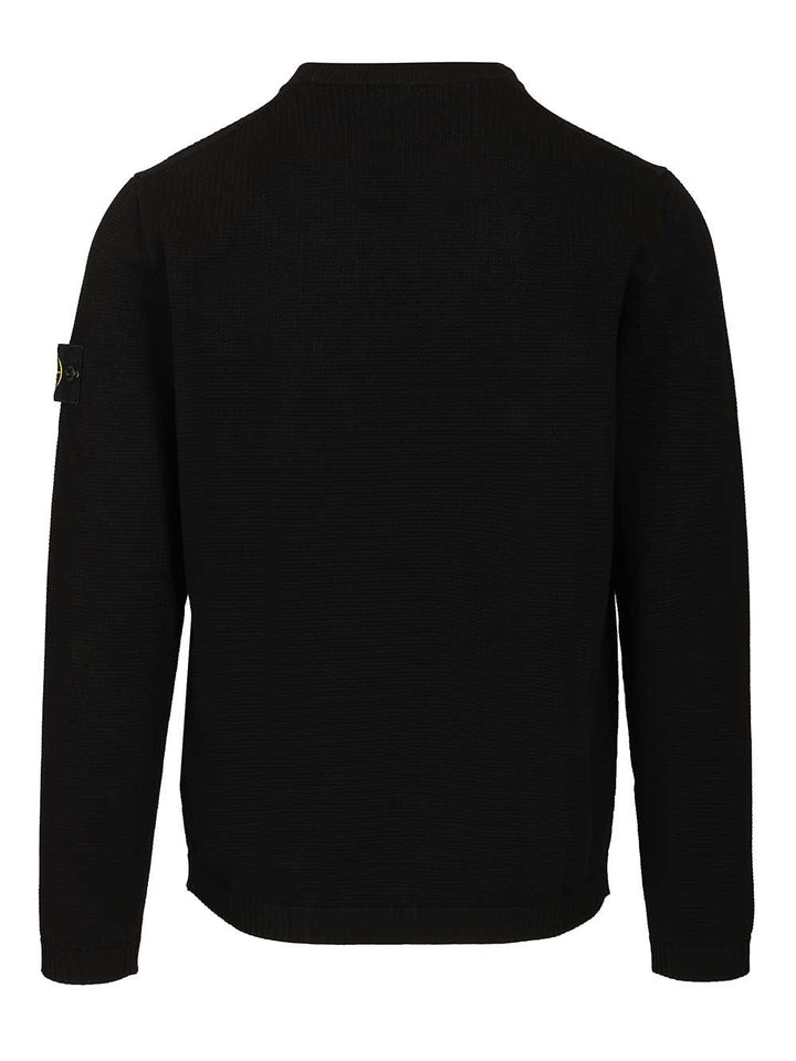 Stone Island Micro-Stitch Cotton Sweater Knitwear - Nero | eabfdcfc771809cc5b5bd521a0952d620045a5ee
