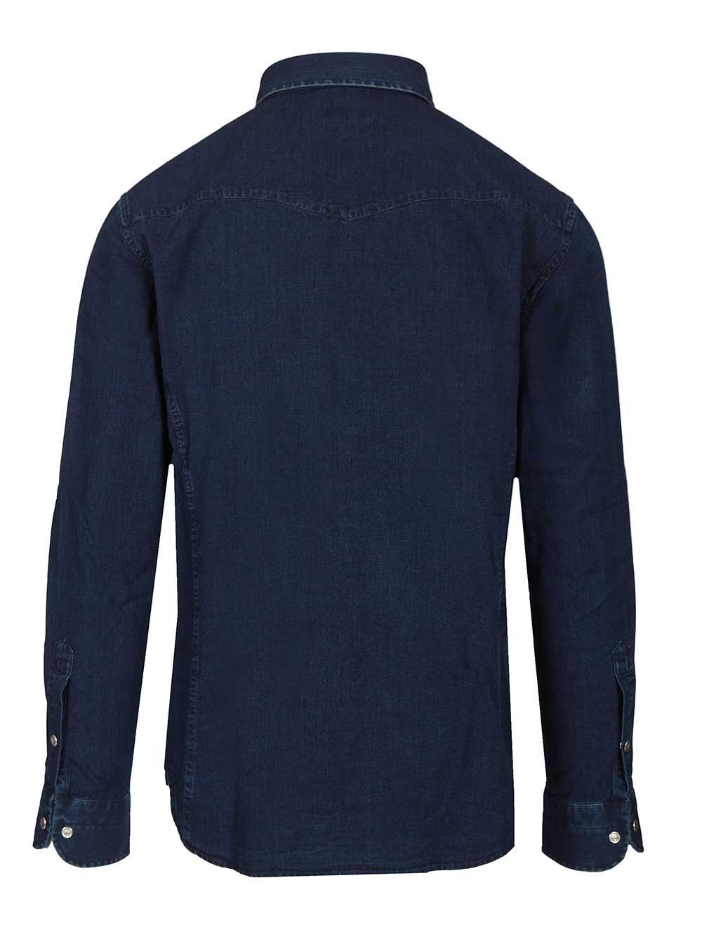 Tom Ford Denim Light Poplin Slim Fit Western Shirt Shirts - Blu | feedc18c040dff969bfa857b0ddbeb550f14f2ac