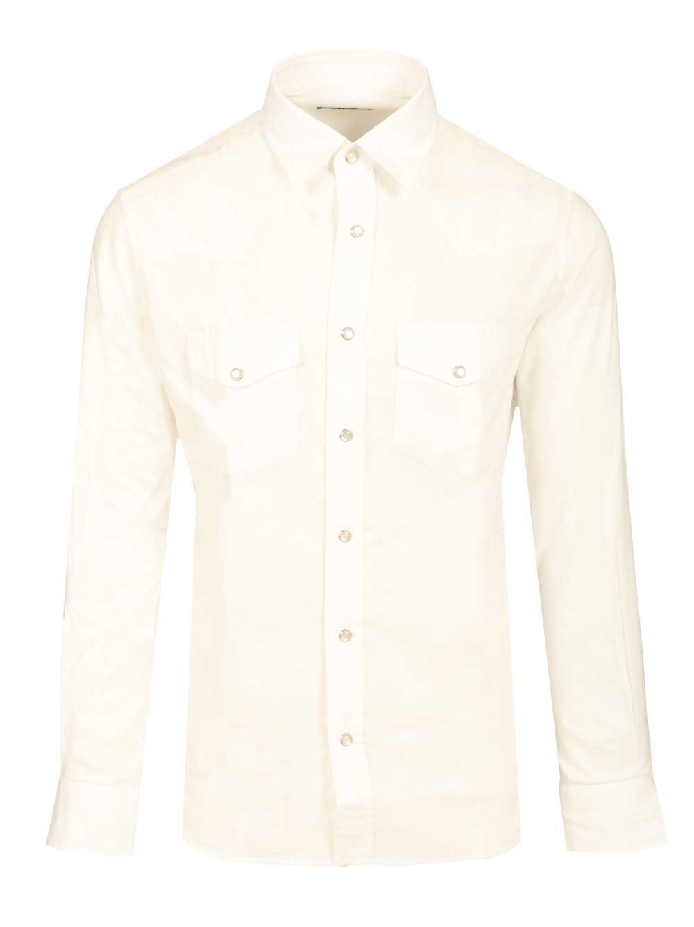 Tom Ford Slim Fit Western Shirt Shirts - Bianco | 7d24ec4b35c53fbc7a86f624486c1063b39f463e