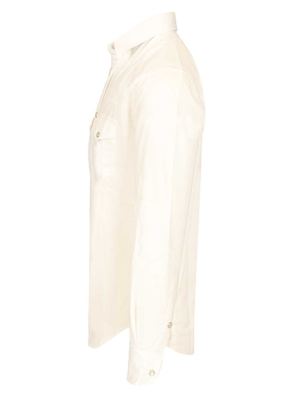 Tom Ford Slim Fit Western Shirt Shirts - Bianco | 9e43e44ccb00833231e64357c2fbe678b457ee08