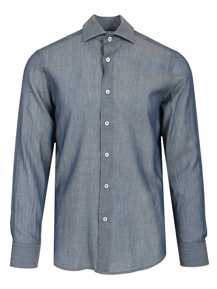 Fedeli Long-Sleeved Shirt Shirts - Light blue | 01fddcd861163b7861a0cf48eecf43085e1496f9