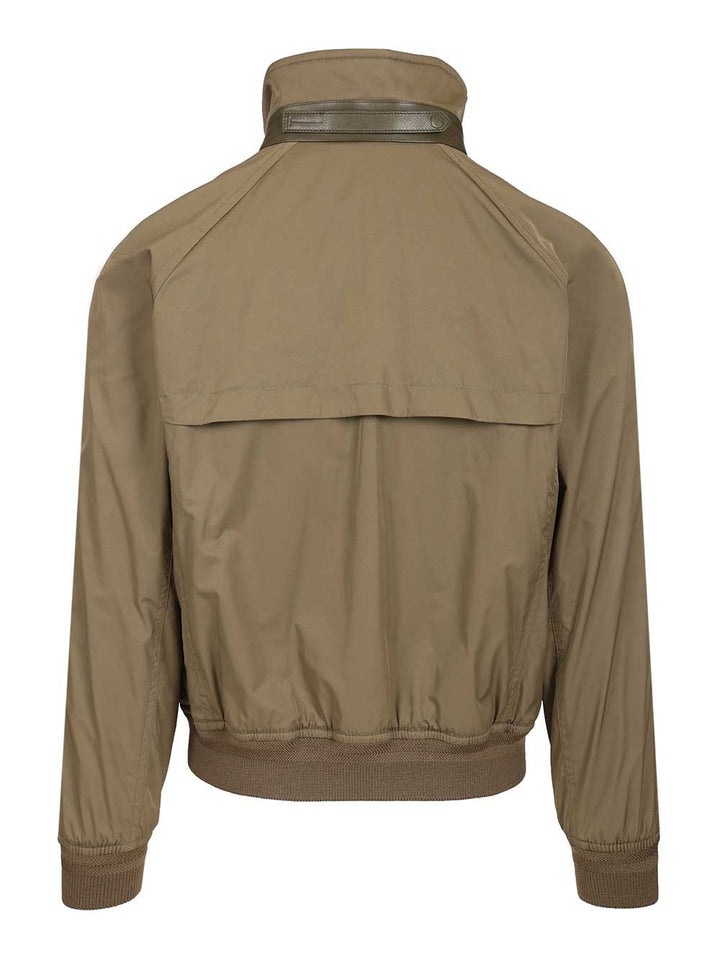 Tom Ford Peach Touch Techno Poplin Cashemere Lined Blouson Giacche - Verde | d39eaaf4278625ee0071fb28692f0c5dc69149b4