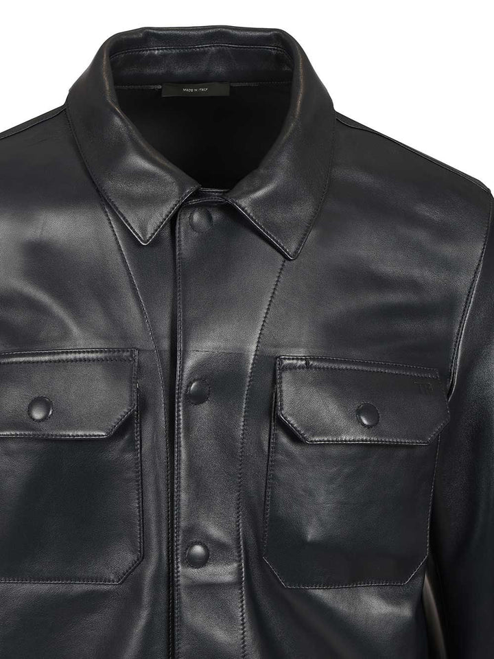Tom Ford Leather Jacket Giacche - Blu | 914ca8f82e48d0280c02ff026e41fff18b72af99