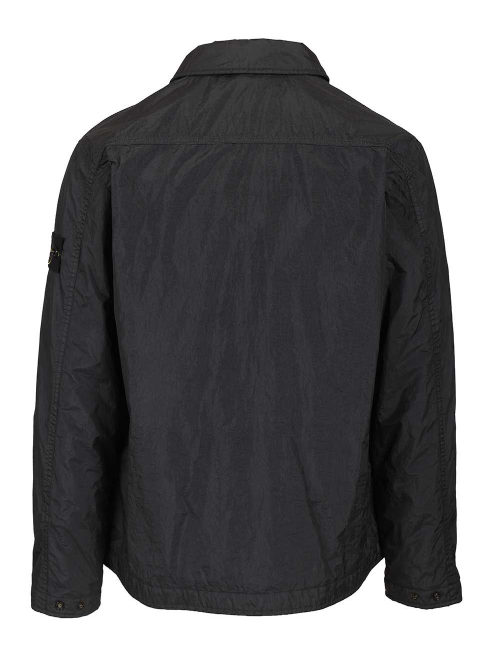 Stone Island Overshirt In Lightweight Recycled Nylon Reps Shirts - Blu | de20d0641523b67fb75cedc050f228a75f590e51