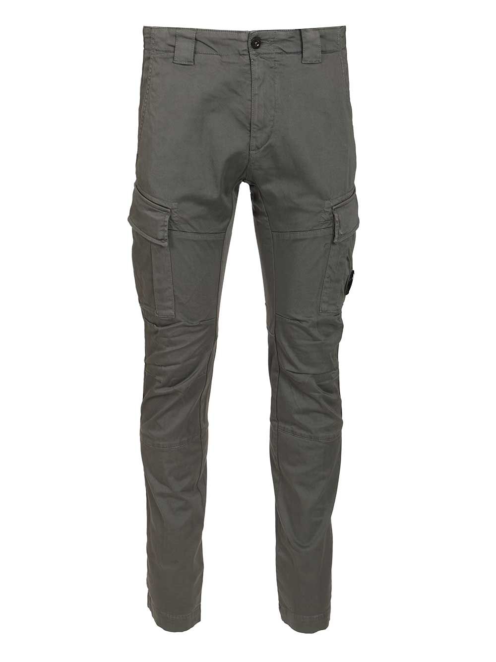 C.P. Company Stretch Sateen Ergonomic Cargo Pants Trousers - Grey | 6b007fb6a41dae296349acc25229f8936af89f81