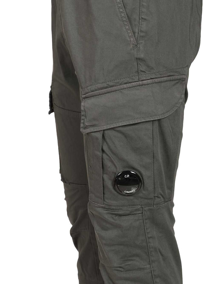 C.P. Company Stretch Sateen Ergonomic Cargo Pants Trousers - Grey | 37238723f623c097e7b83a8024abf0c2839f5575