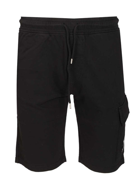 Light Fleece Cargo Lens Sweatshorts Trousers Nero