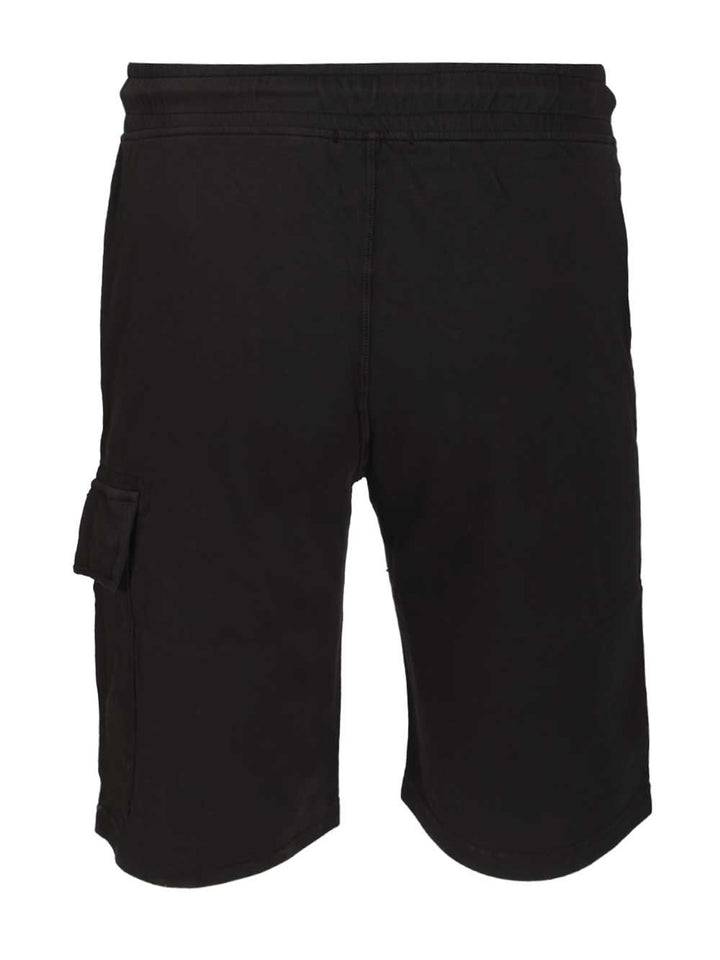 C.P. Company Light Fleece Cargo Lens Sweatshorts Trousers - Nero | 3d2360939994f2ce09a8b79953a934477a6a3519