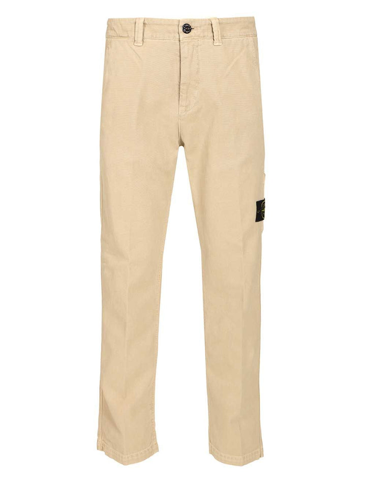 Stone Island Organic Cotton Panama Trousers - Beige | d091c66b55f7b367907c2325fb14550bce9b5607