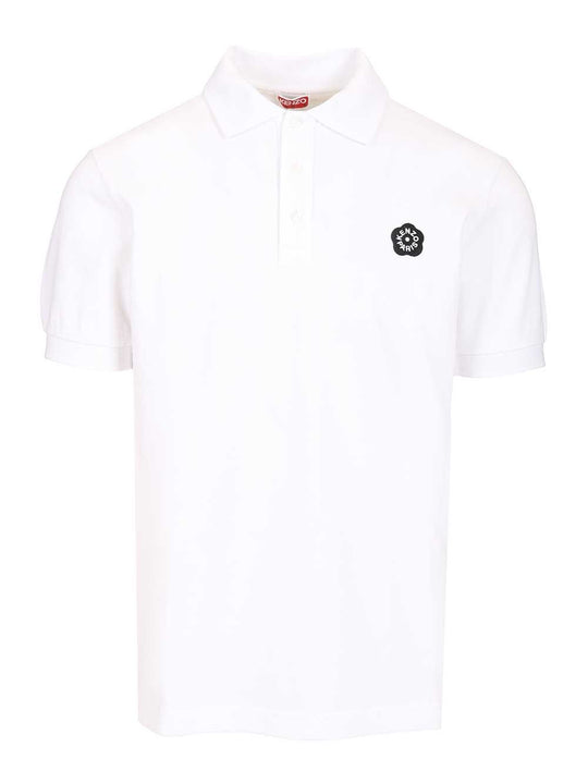 Gots Boke Flower 2.0 Crest Slim Polo Polo Shirt Bianco