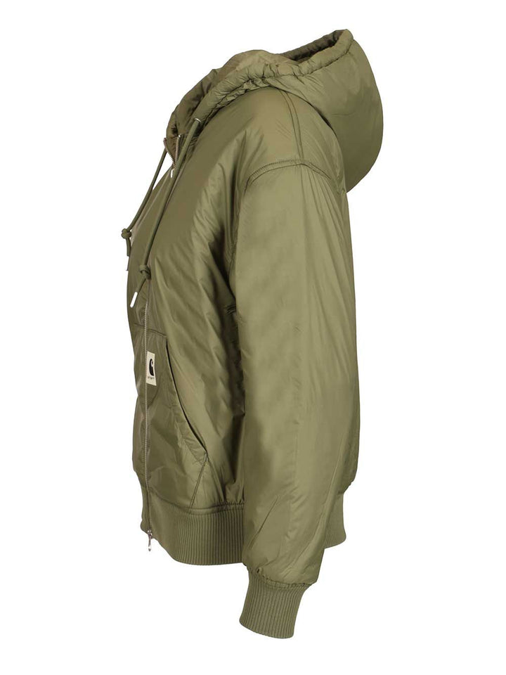 Carhartt Wip W' Hooded Gadd Jacket Recycled Nylon Taffeta Giacche - Verde | 7af1aecfbbbbd6d24cde9787b410156e0f36f5ce