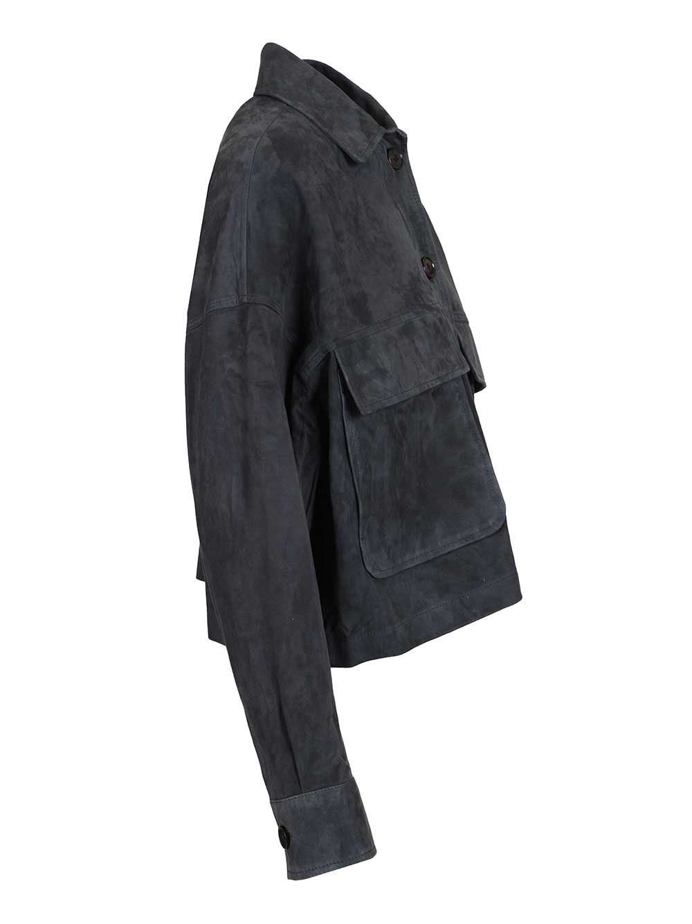 Arma Miri Lamb Suede Giacche - Blu | af6738e3bd30c21ad53e31f00972f3c6f49efea9