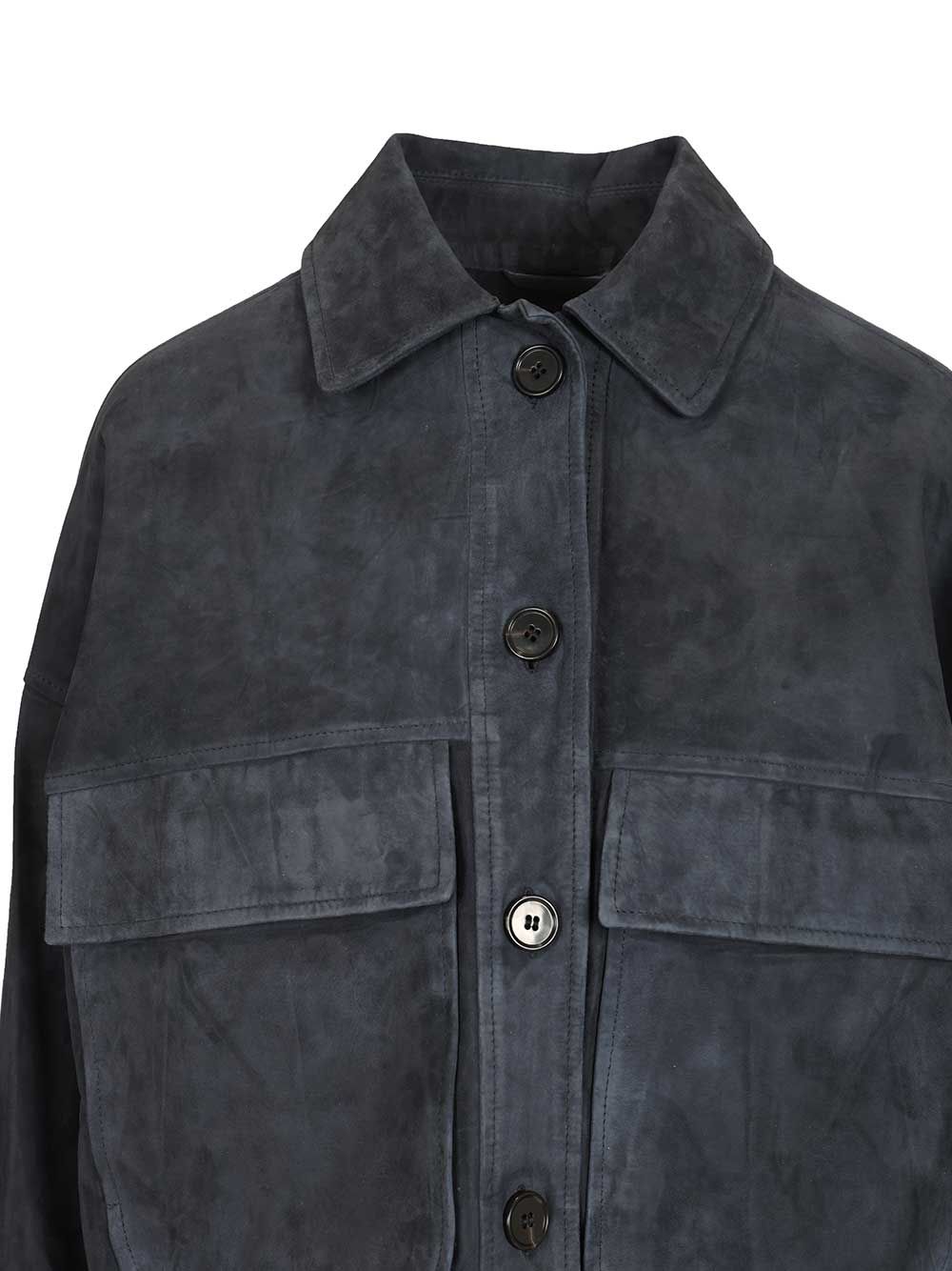 Arma Miri Lamb Suede Giacche - Blu | a6a1fbf092dbcd879532bb2653a3440d8243ae71