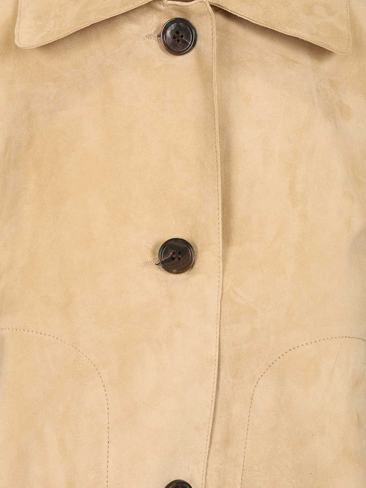 Arma Emy Goat Suede Giacche - Beige | 6c24ed62a402e16f1943f2d9a5c45308d2c0e261