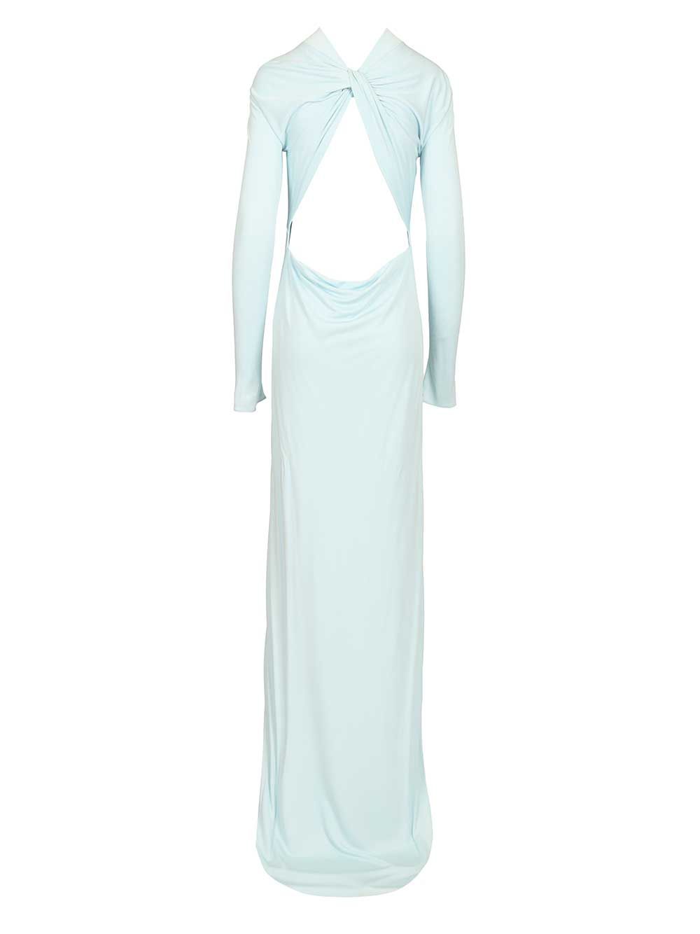 Tom Ford Backless Dress In Crepe Jersey Abiti - Light blue | b180913bd5546287b680d4b9ecefb5c268b5629c