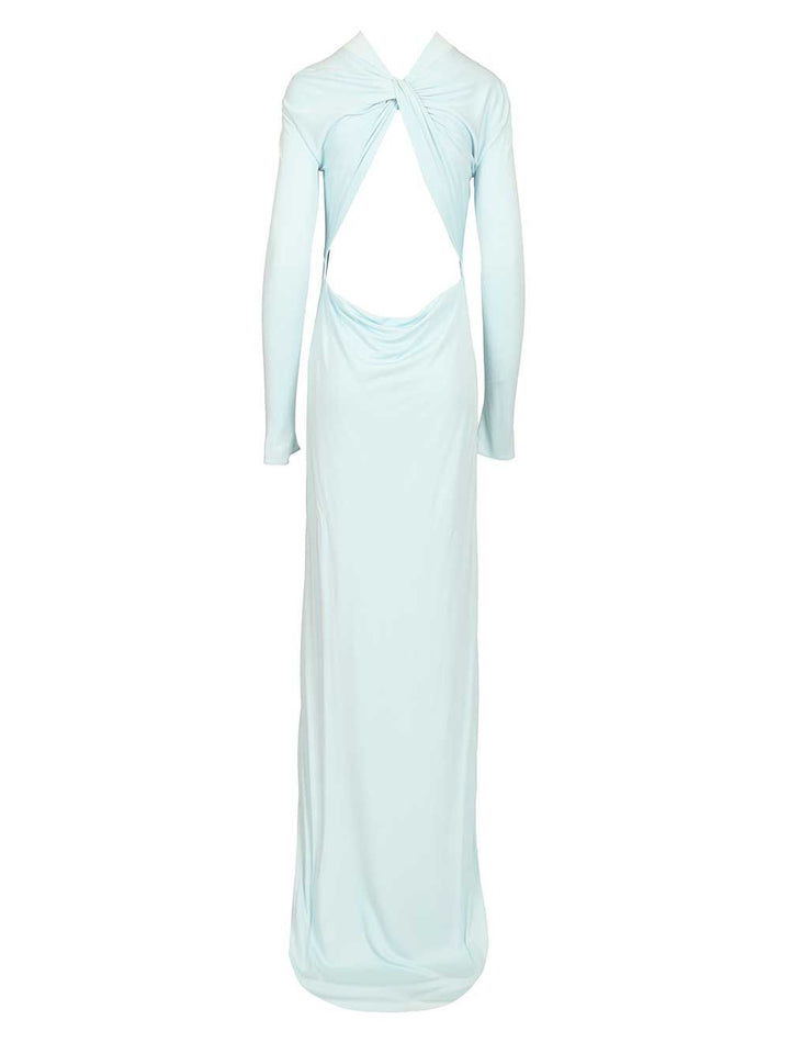 Tom Ford Backless Dress In Crepe Jersey Abiti - Light blue | b180913bd5546287b680d4b9ecefb5c268b5629c
