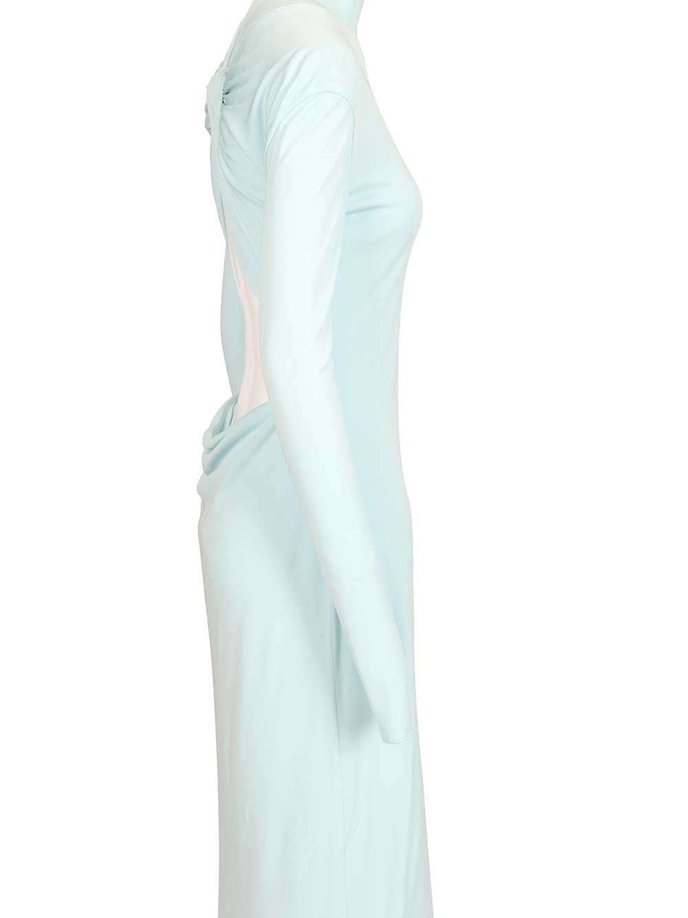 Tom Ford Backless Dress In Crepe Jersey Abiti - Light blue | 9af8292cae6b0e7ef6c2084bbacf9997ed79aa23