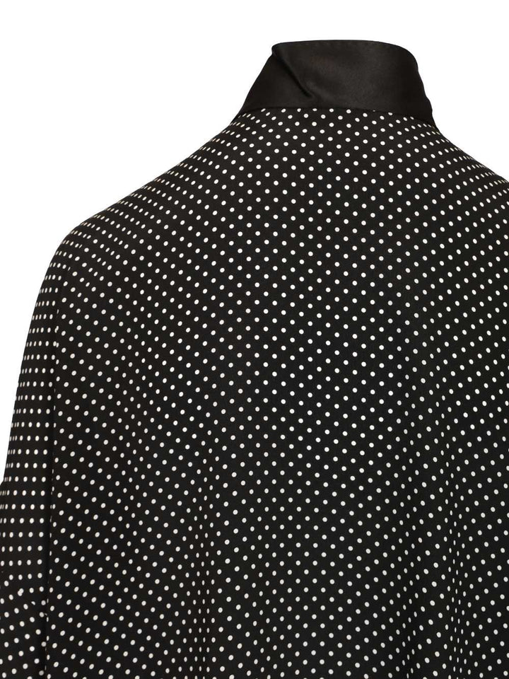 Tom Ford Polka Dot Silk Satin Blouse With Lavallière Collar Shirts - Nero | d1a6bdd1cfff223339abe94386979f0ded1dd5aa