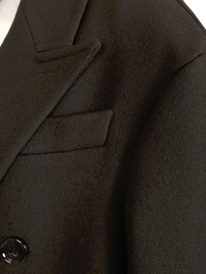 Ami Long Double-Breasted Coat Coats - Nero | b9a6ec73ea9b88006579f82607446574acee0cf8