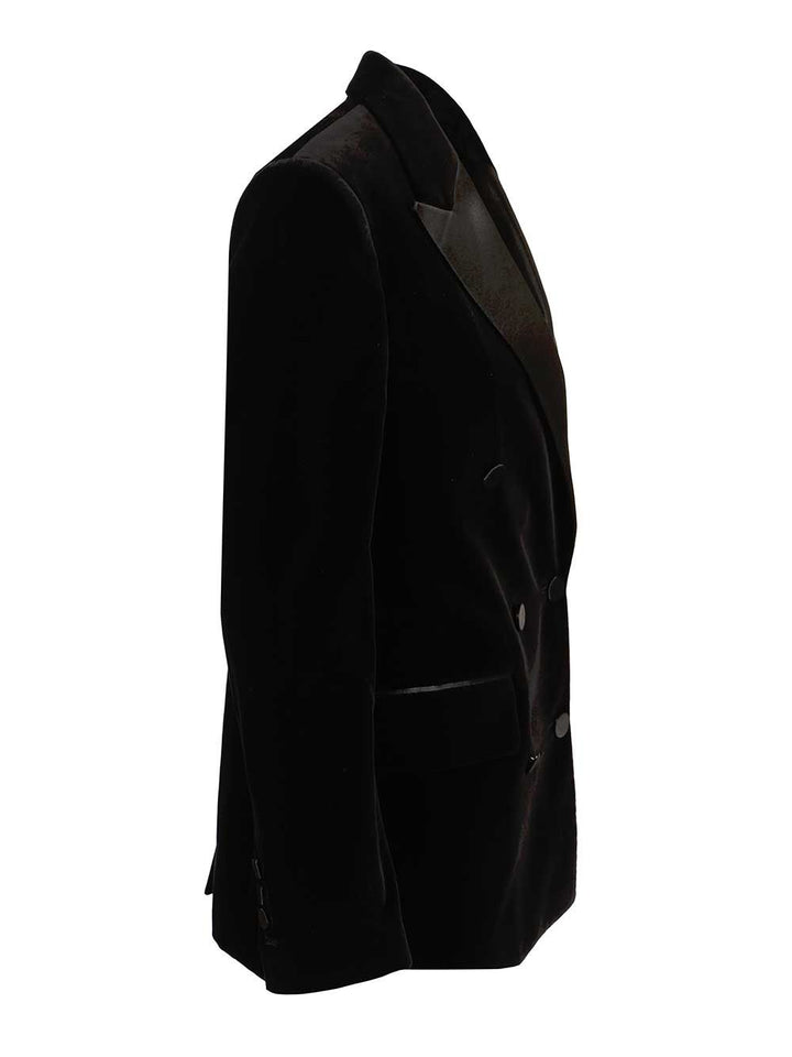 Golden Goose Deluxe Brand Double-Breasted Jacket Giacche - Nero | 8243e8593fc004d9429018ff18b1215a86b77460