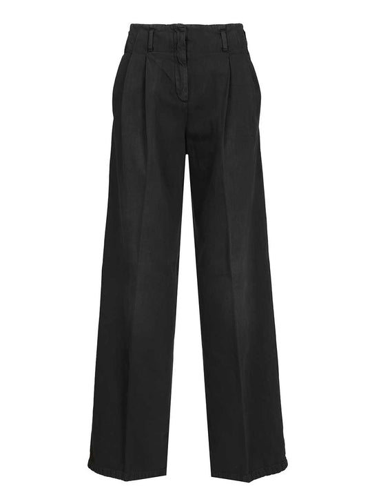 Wide-Leg Trousers Nero
