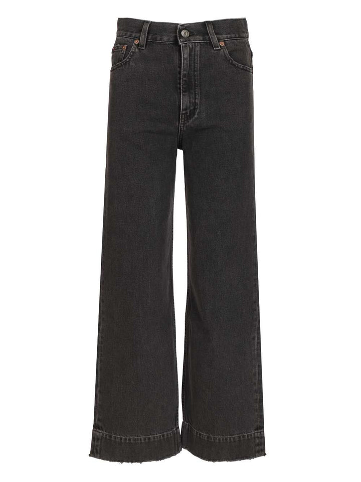 Chloe' Cropped Jeans - Nero | 0b1dabbe666bdccf3f90ccd26d50ee160a0a23c5