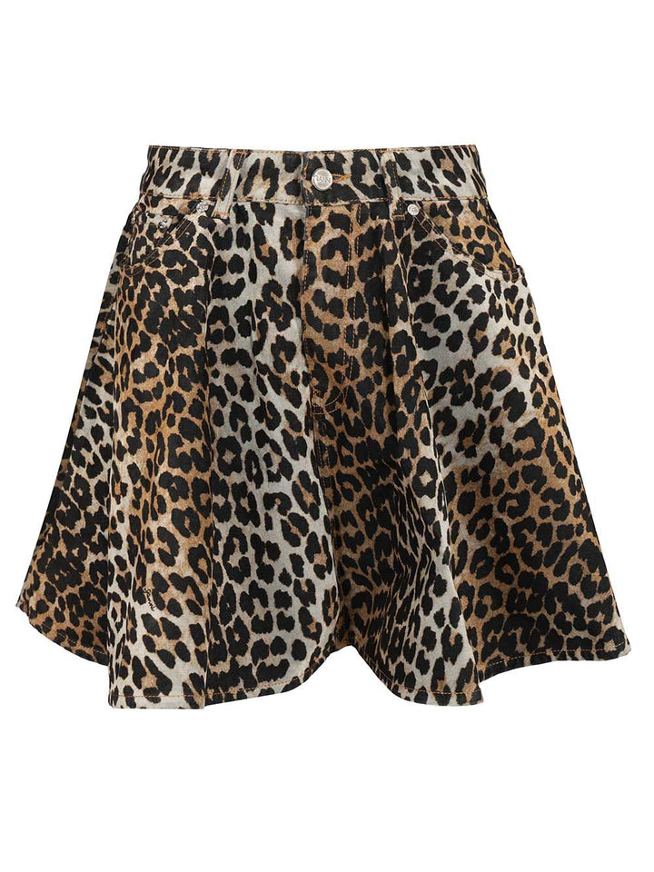 Ganni Leopard Print Miniskirt Gonne - Animalier | 05fb7380cc41c97ff49e97619464427140ce1f4a