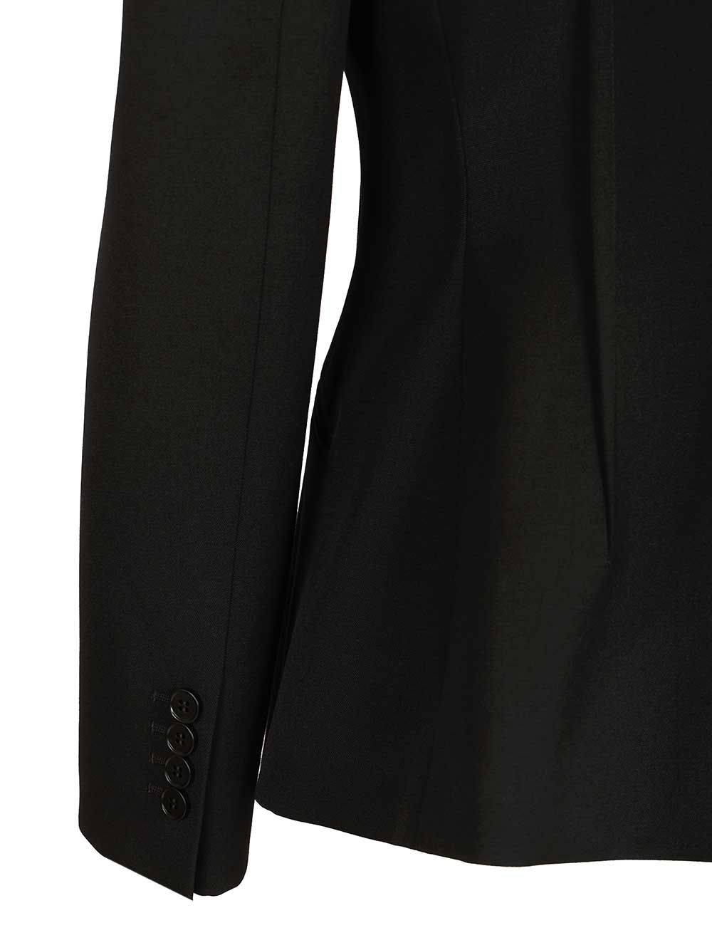 Mcqueen Single-Breasted Jacket With Chainmail-Style Embroidery Giacche - Nero | e6266d0dd972e7db1ca2ada1d4e3b9e35f529401