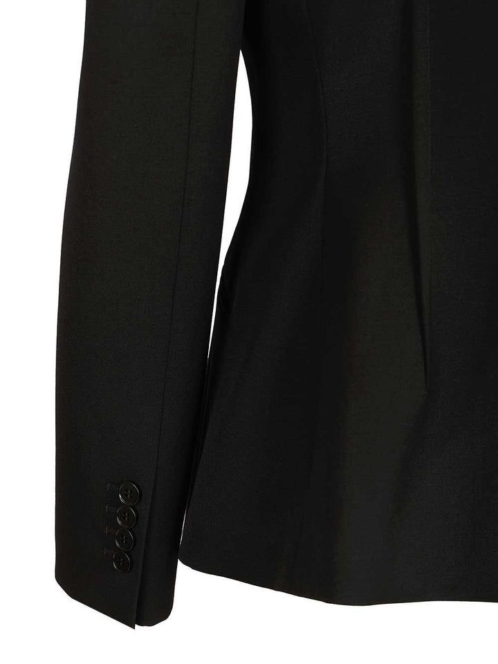 Mcqueen Single-Breasted Jacket With Chainmail-Style Embroidery Giacche - Nero | e6266d0dd972e7db1ca2ada1d4e3b9e35f529401