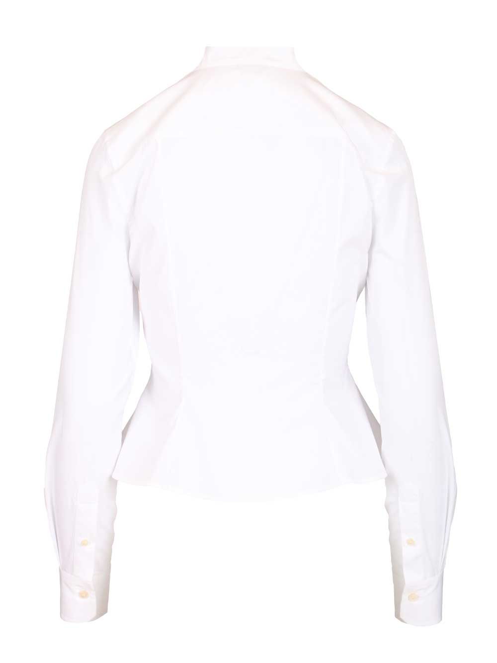 Mcqueen Dbl Layer Crop Shirt Shirts - Bianco | 6c035722347096484d4cf4c1b07260acf20be343