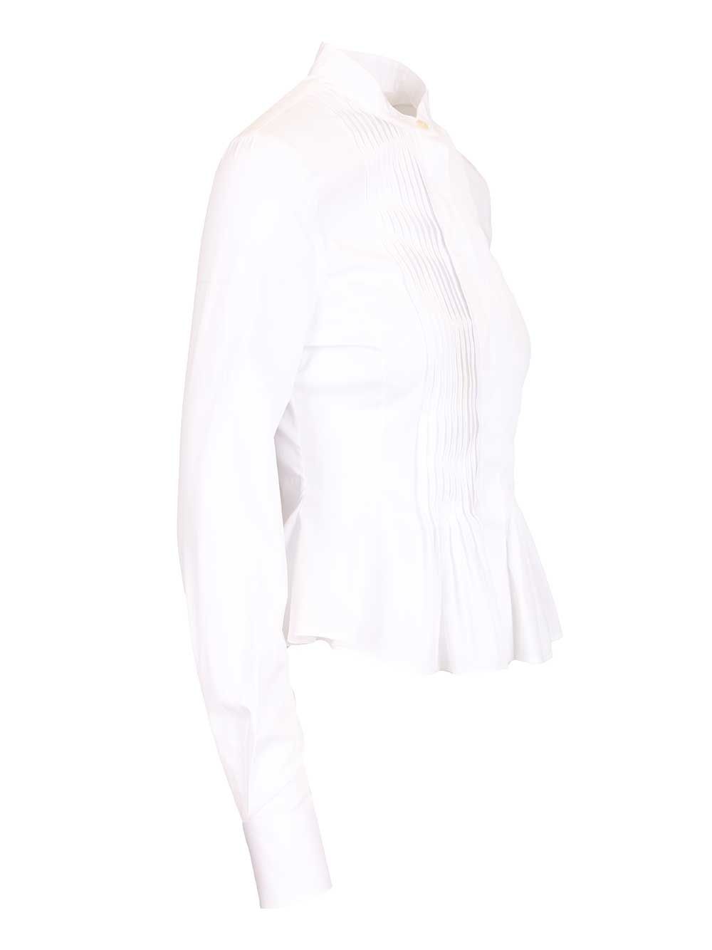 Mcqueen Ruffled Shirt Shirts - Bianco | d96e35ce1f1d4656854fbea9aaa098be9ec3285e