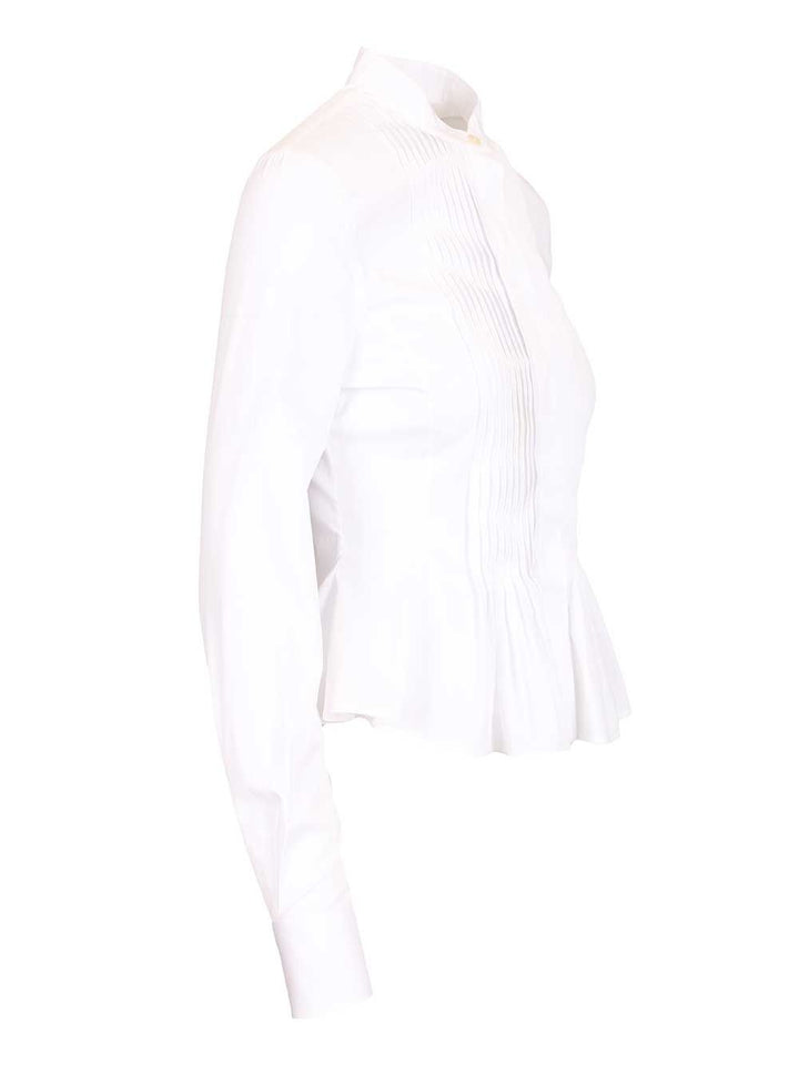 Mcqueen Ruffled Shirt Shirts - Bianco | d96e35ce1f1d4656854fbea9aaa098be9ec3285e