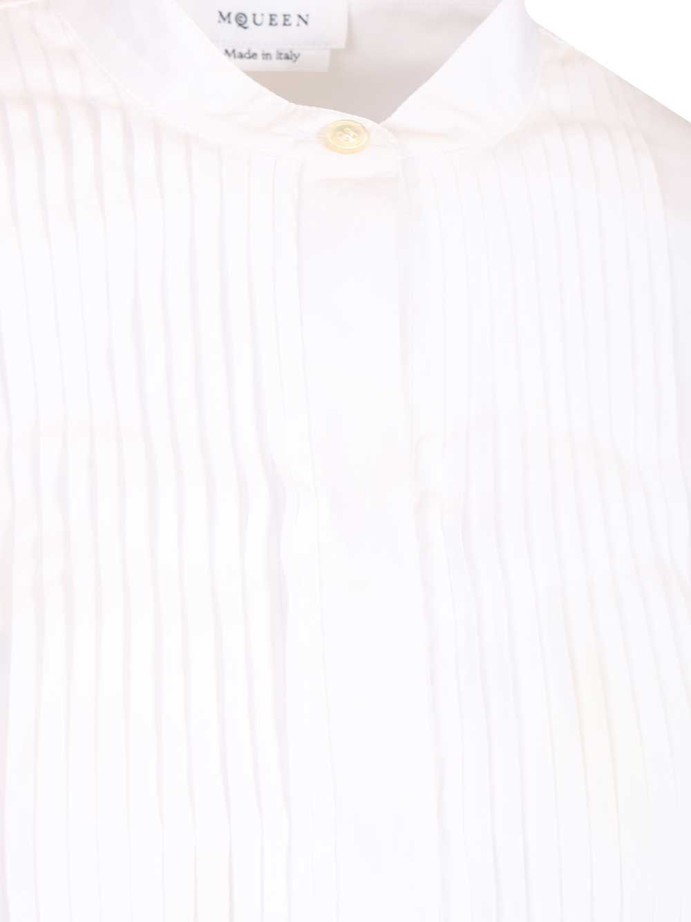 Mcqueen Dbl Layer Crop Shirt Shirts - Bianco | 2f25eb228c1c5511fd87e7d4558596c0552eccbf