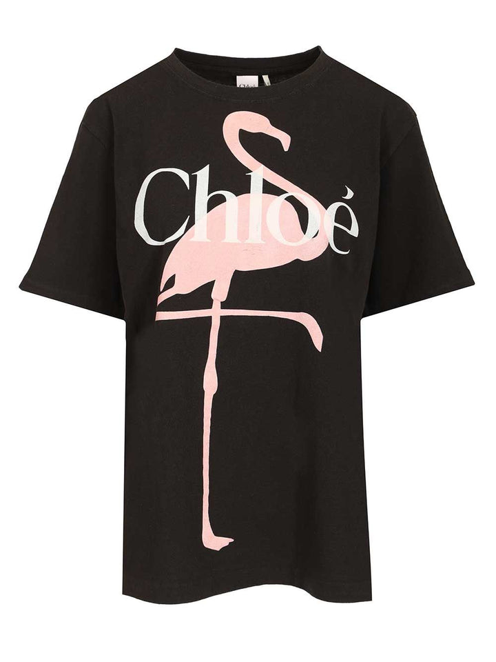Chloe' Oversized T-Shirt - Nero | a0c101001a46fccf6048da775ded0ea2c49cebbe