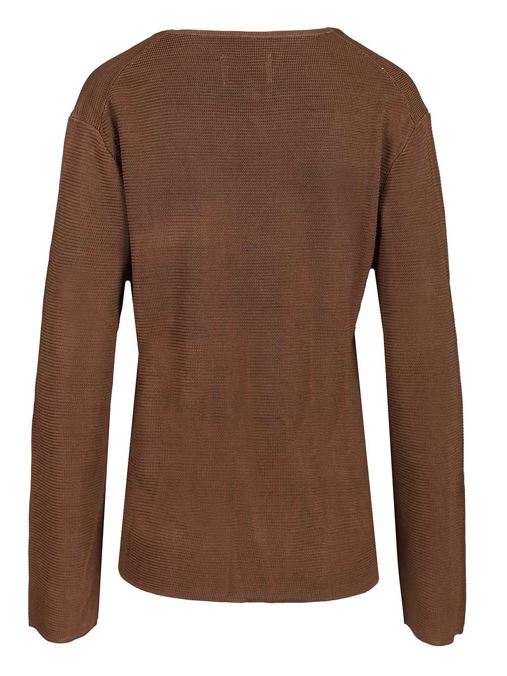 Loulou De Saison V-Neck Sweater Knitwear - Marrone | 2f59b3692de20fa05c53e578b9a59e4a3b4df4ac