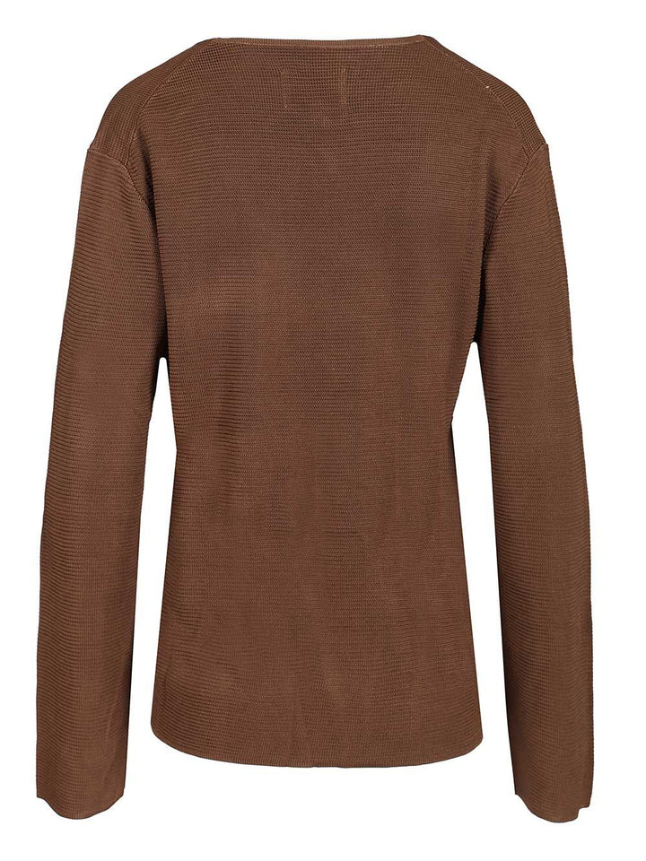 Loulou De Saison V-Neck Sweater Knitwear - Marrone | 2f59b3692de20fa05c53e578b9a59e4a3b4df4ac