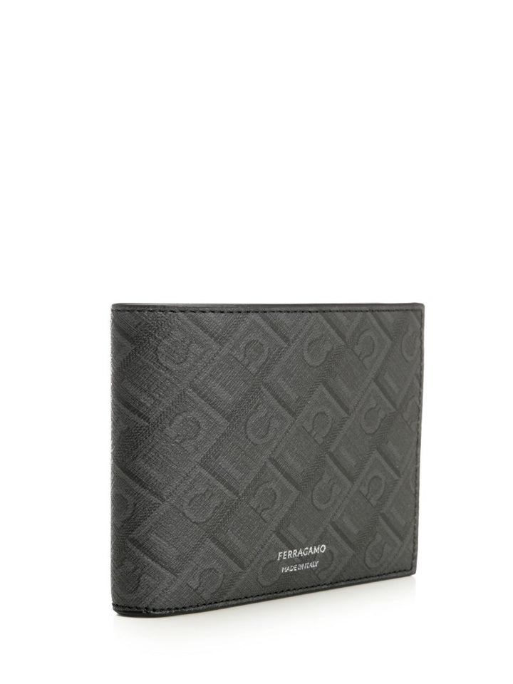 Ferragamo Leather Wallet Monogram Wallets - Grey | b5e662faffe44945a4dff6d2a81fd51873094744