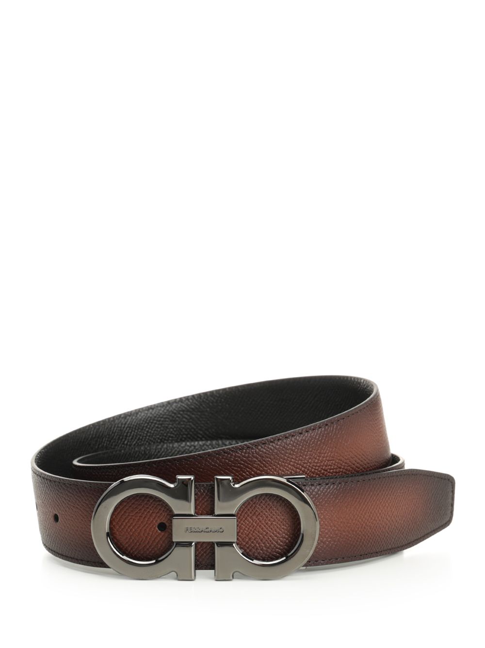 Ferragamo Double Adjus Belt Cinture - Nero | bb86da2b7afd5cbb317a3aa6c02c1c8916306abc