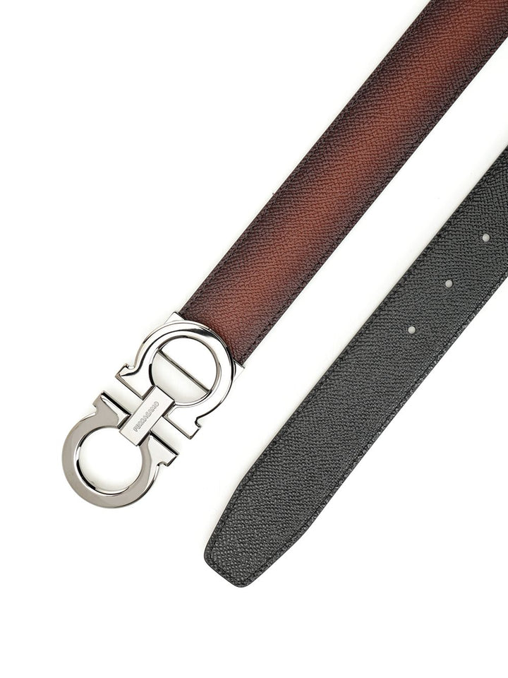 Ferragamo Double Adjus Belt Cinture - Nero | ced70f9cb051faf8f4964fe52478af67920e17b1