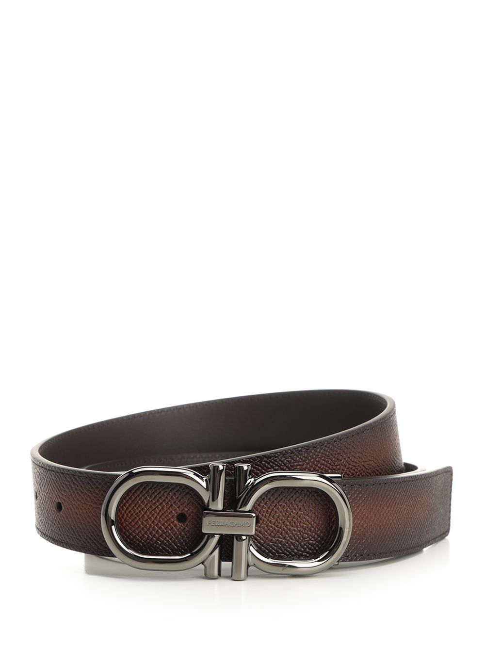 Ferragamo Double Adjus Belt Cinture - Marrone | 4052215474e4b92f841b88b8329992efd7fc20f3