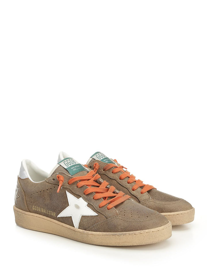 Golden Goose Deluxe Brand Ballstar Waxed Suede Upper Toe Tongue And Spur Leather Star Laminated Heel Sneakers - Marrone | cad887a81aa4af6675d4009e051215cc35db1c0e
