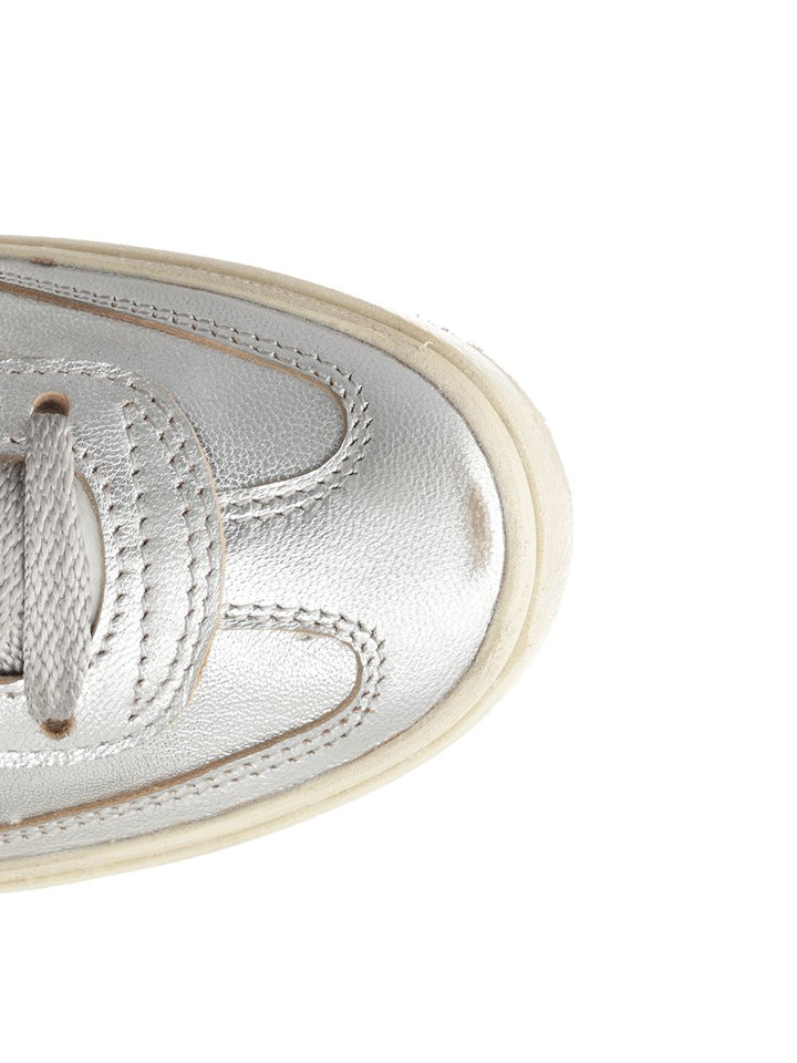 Golden Goose Deluxe Brand Soul-Star Laminated Upper Toe And Tongue Leather Heel Sneakers - Silver | 979e2e4b5d6c5518d8c061c8e4736e61cd6ffce3