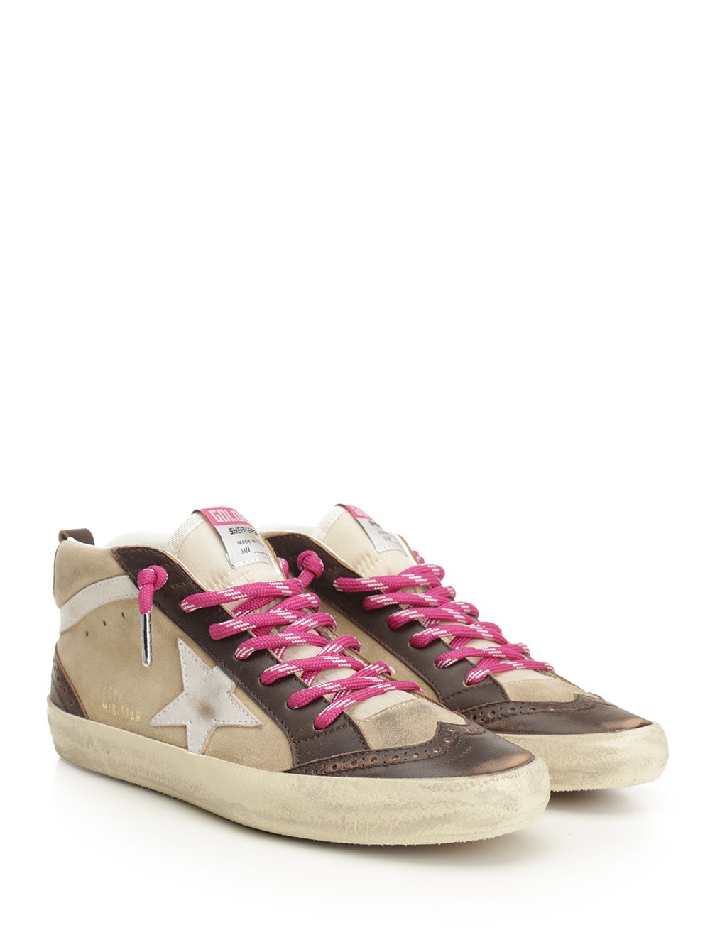 Golden Goose Deluxe Brand Mid Star Sneakers - Beige | a3803b432efe9157ba4c13ba0b812a628ed3a288